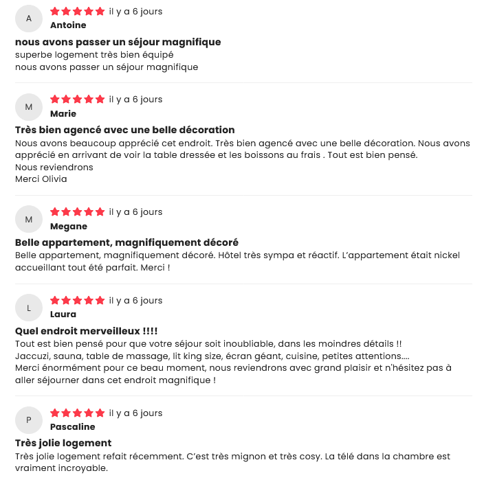 Avis clients NOTI ROOM